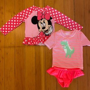 Minnie and Dino swim set